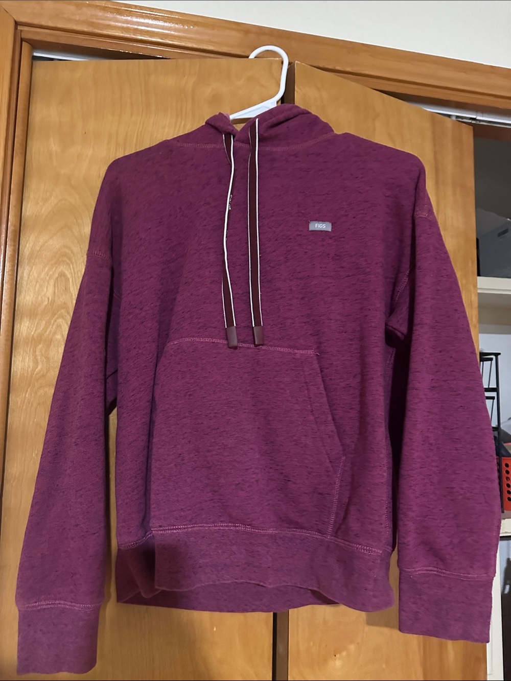 Figs women's Plum Crewneck Hoodie Sweater